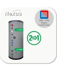 Nexus RVS Hygiëne boiler PDWT 200L+100L buffer